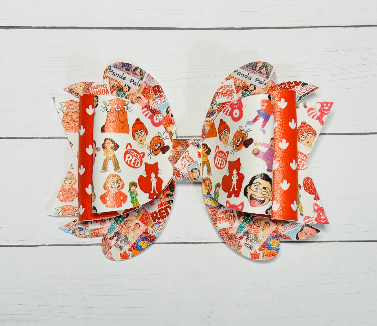 Turning Red Panda Hair Bow Clip