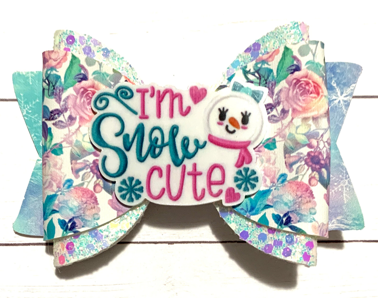 “I’m Snow Cute” Hair Bow Clip