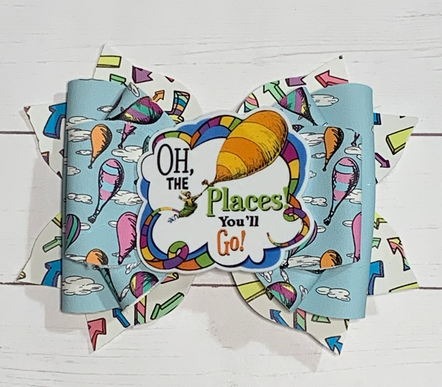 Oh The Places Hair Bow Clip