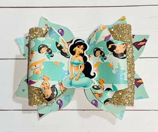 Princess Jasmine Aladdin Fair Bow Clip