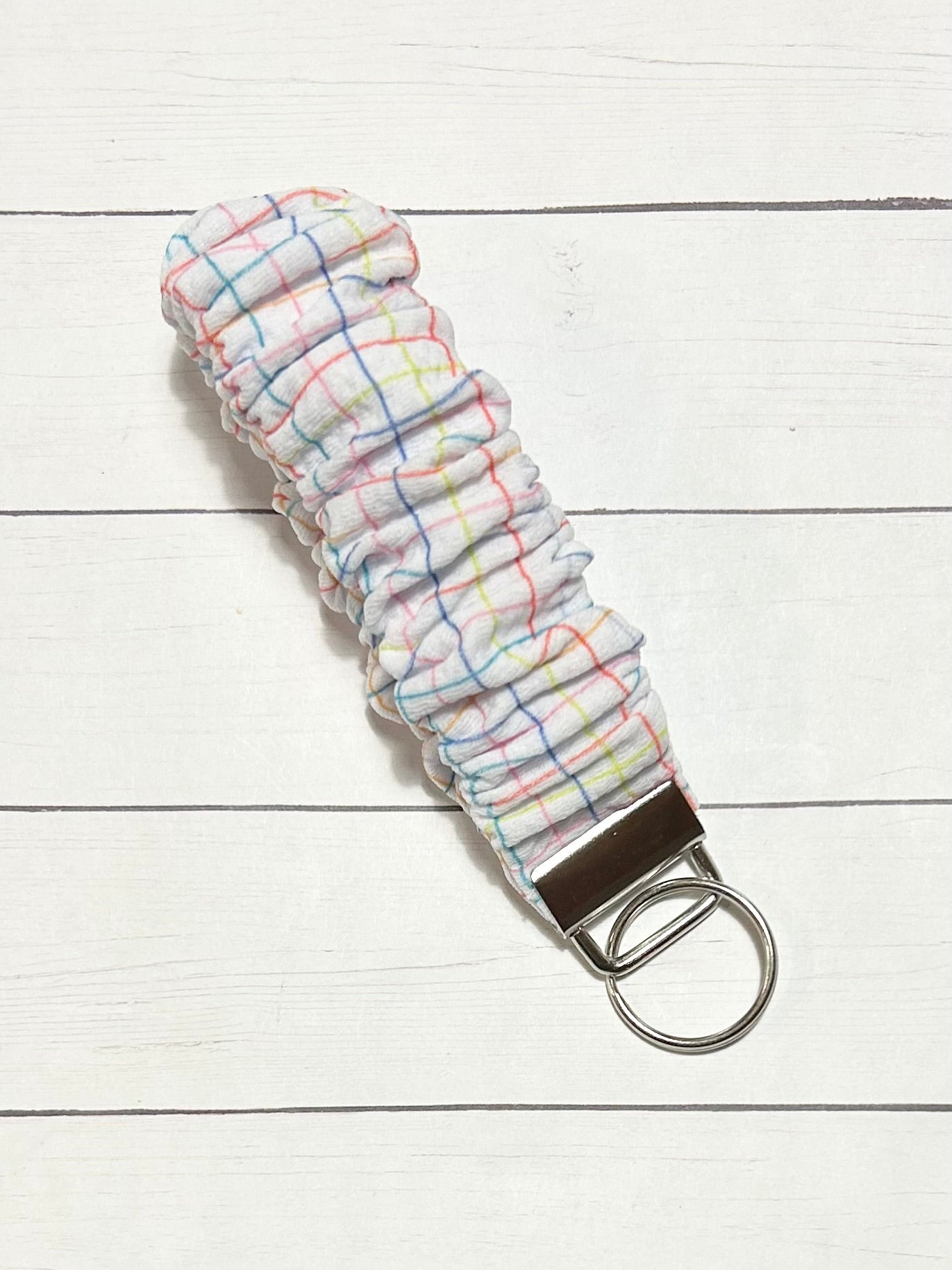 Rainbow Window Paine Scrunchie Key Fob