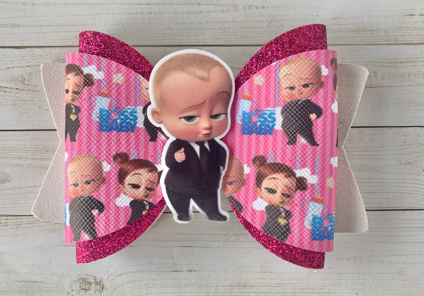 Boss Baby Hair Bow Clip