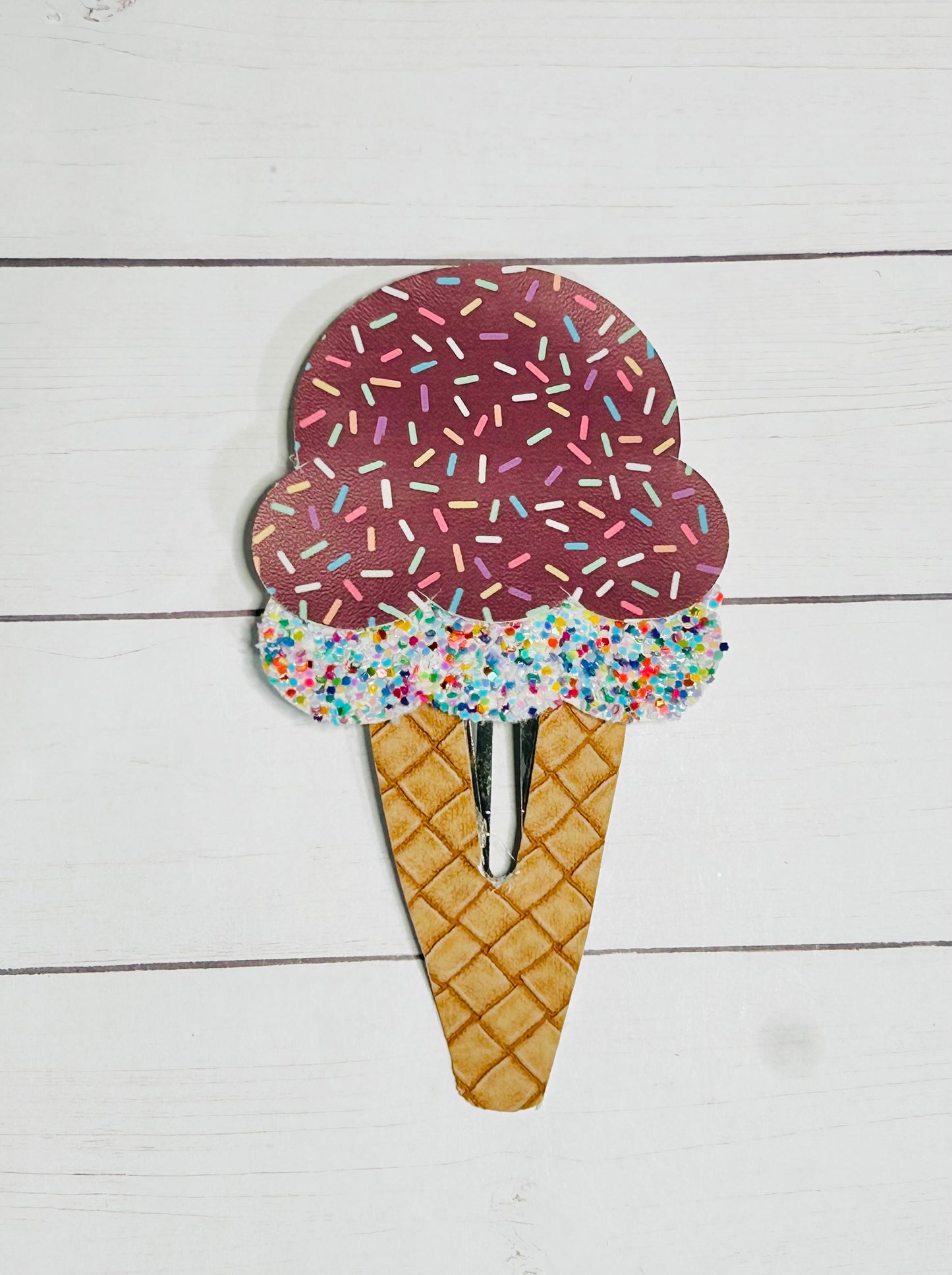 Ice Cream Cone Large Snap Clips