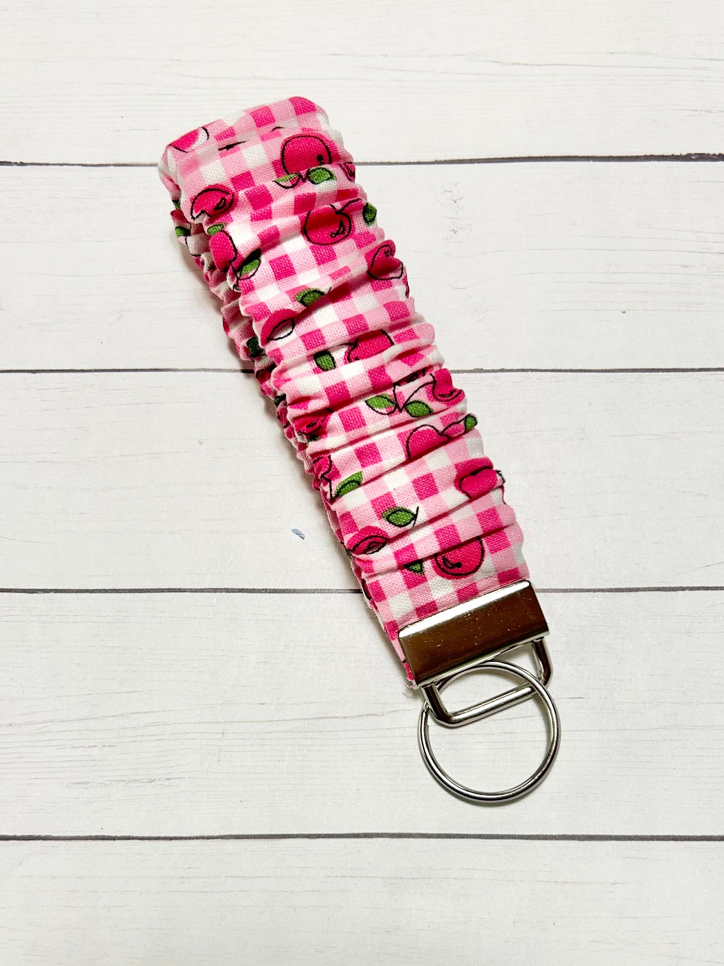 Cherry Scrunchie Key Fob