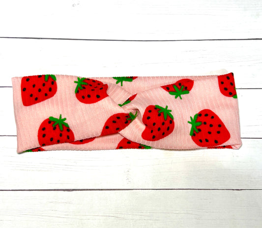 Adult Twist Strawberry Headband