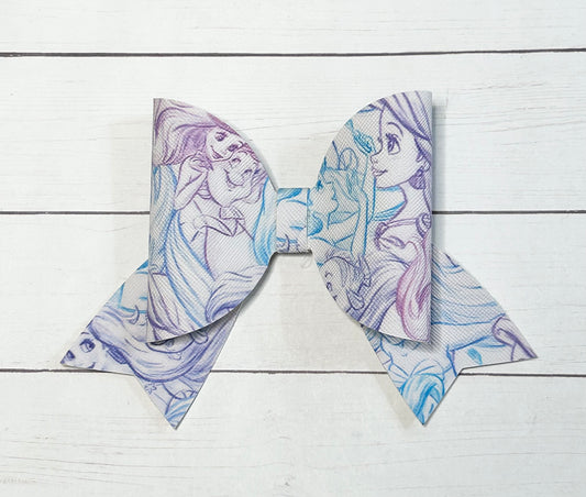 Princess Ariel The Little Mermaid Sailor Hair Bow Clip