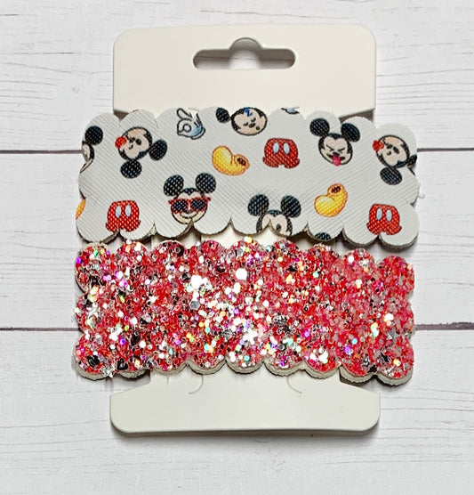 Mickey Mouse 3” Snap Clip Set