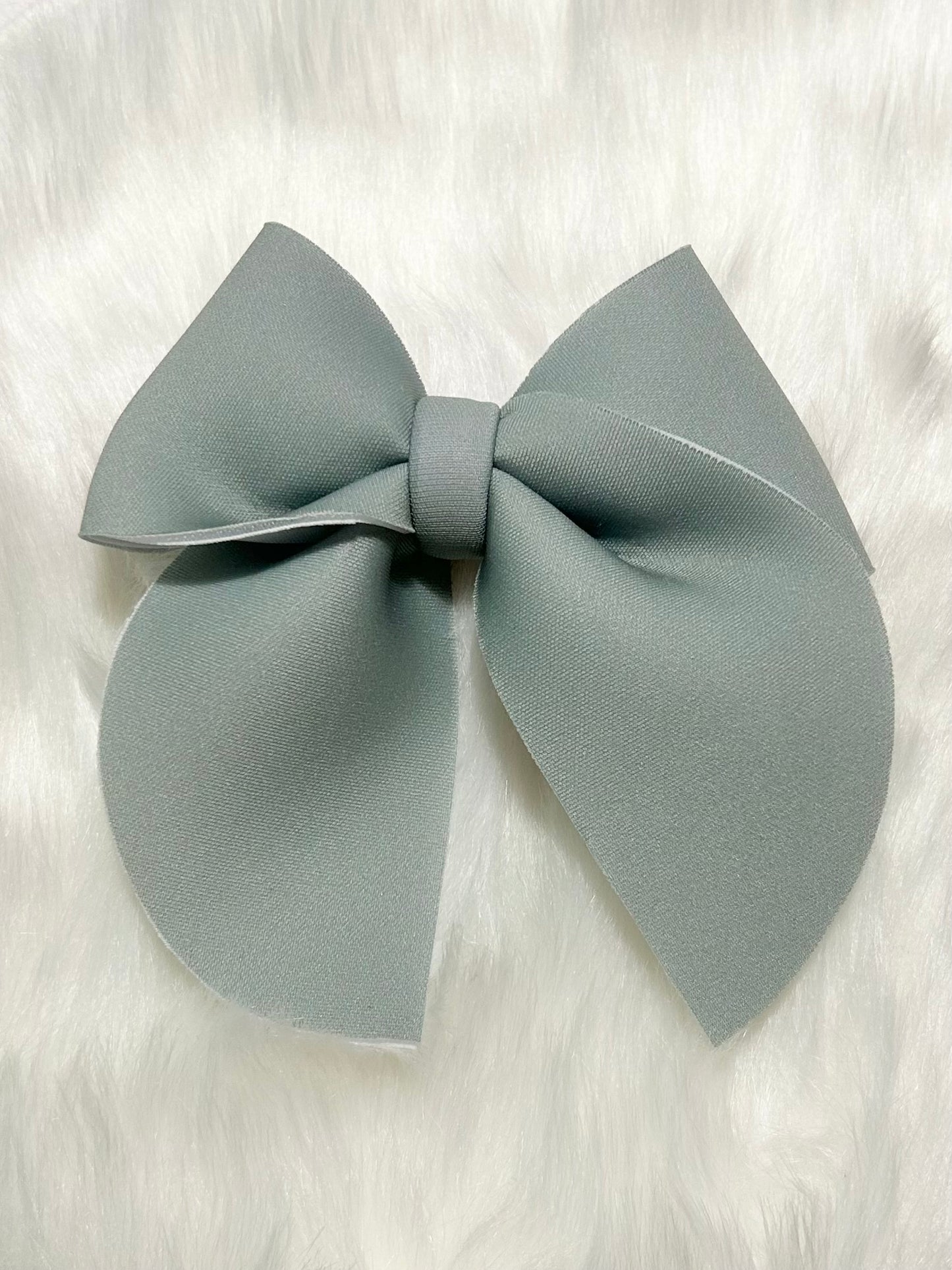 Neutral Large Sailor Hair Bow Clip