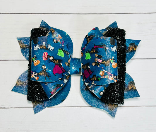 Hotel Transylvania Black Glitter Hair Bow Clip