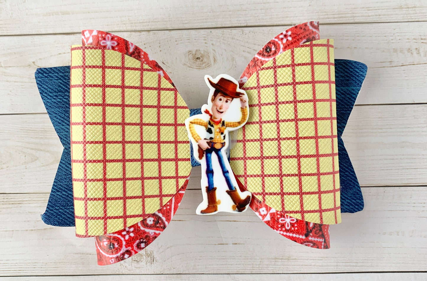 Woody Toy Story Cowboy Hair Bow Clip