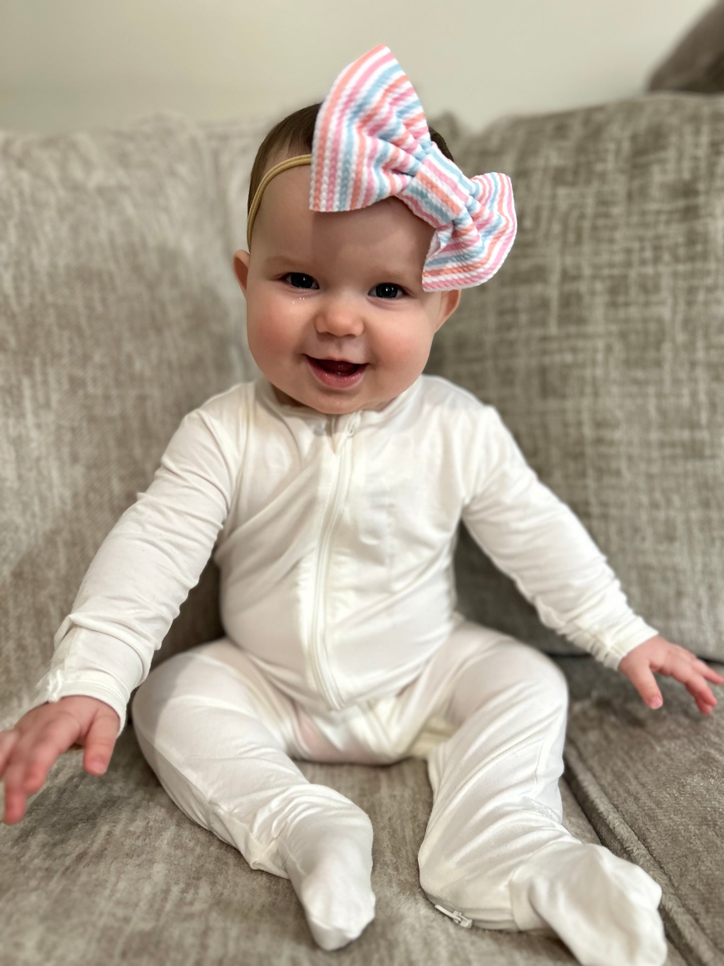 Striped Baby Bow Headband