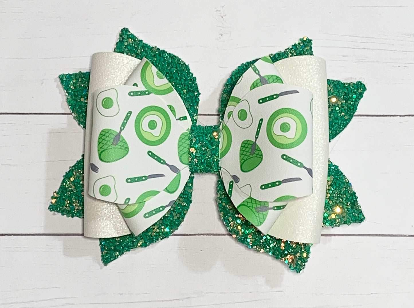 Green Eggs And Ham Hair Bow Clip