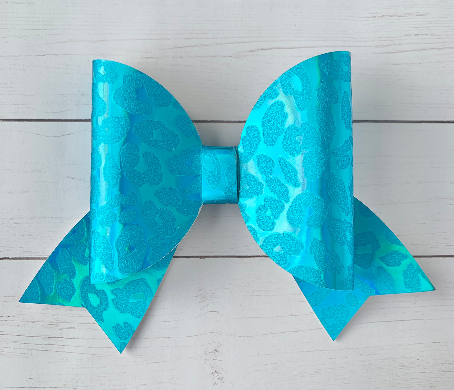 Holographic Leopard Print Sailor Hair Bow Clip