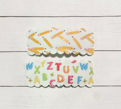 Pencil Alphabet Set of 2 Snap Clips