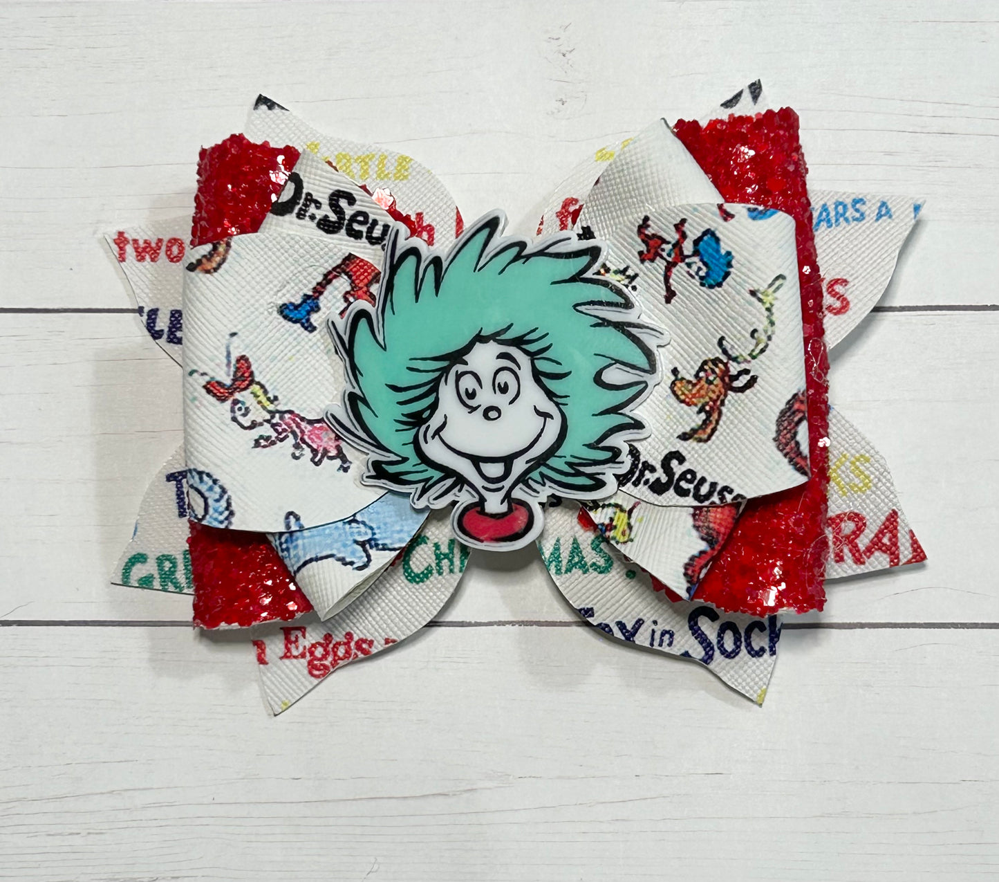 Thing 1 Hair Bow Clip