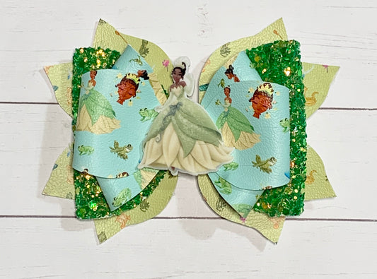 Princess Tiana The princess and the Frog Hair Bow Clip