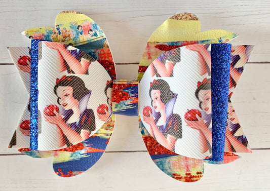 Princess Snow White Hair Bow Clip