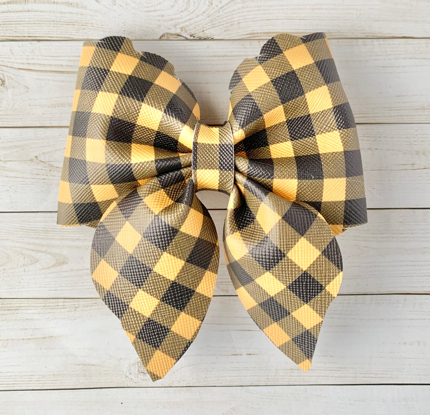 Buffalo Plaid Sailor Hair Bow Clip