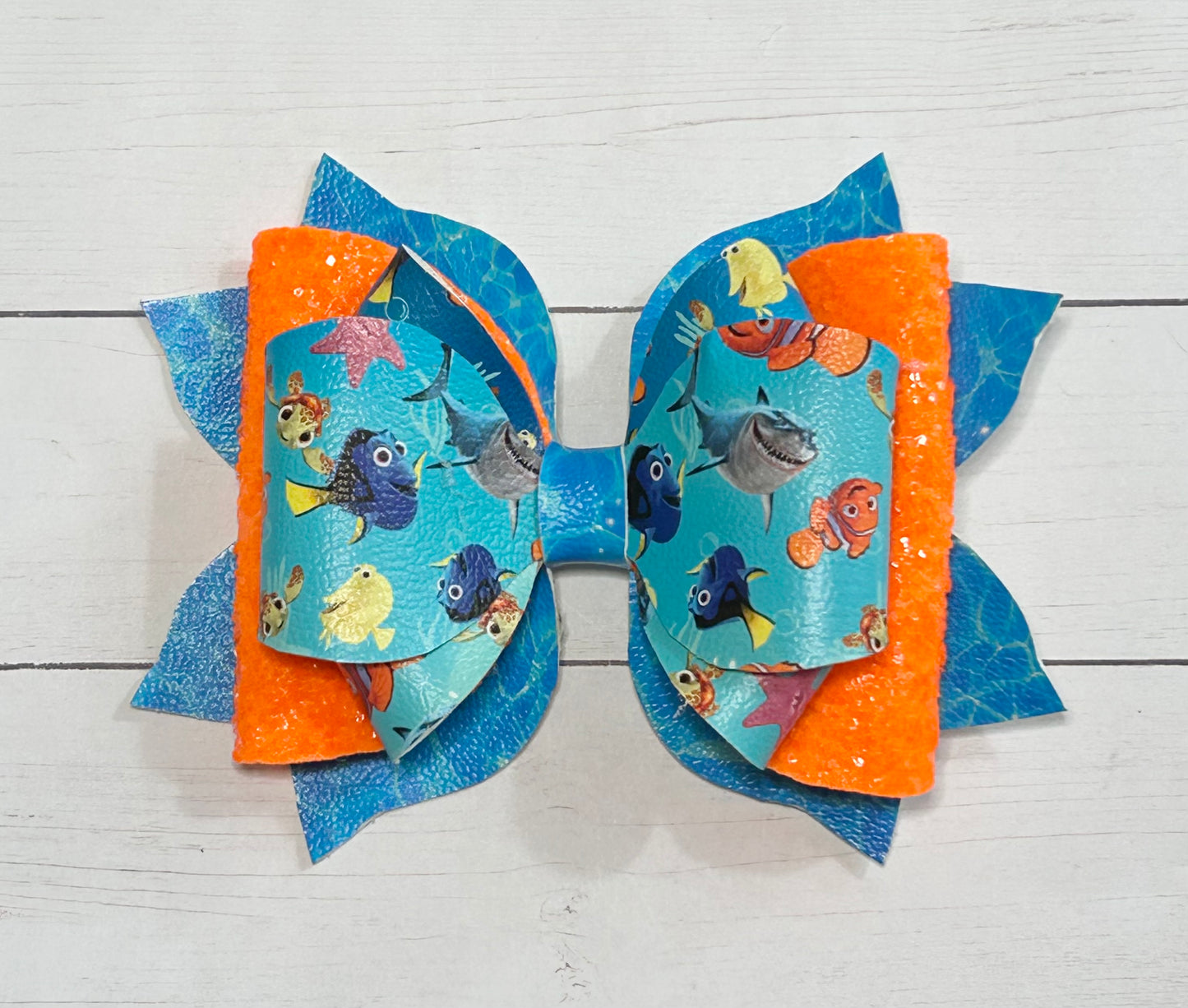 Finding Nemo Dory Glitter Hair Bow Clip