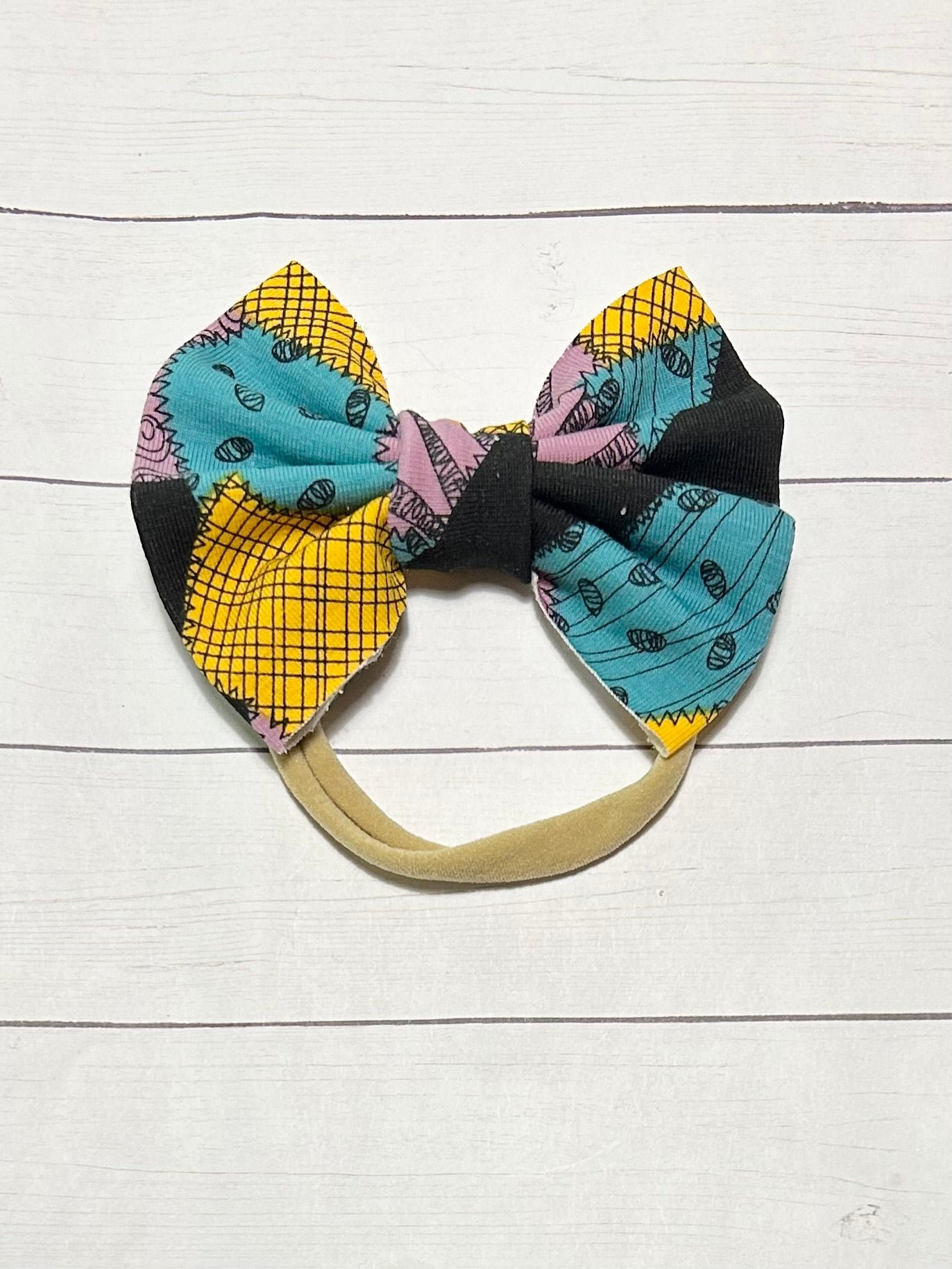 Halloween Sally Baby Headband Bow