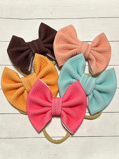 Solid Baby Headband Bow