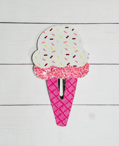 Ice Cream Cone Large Snap Clips