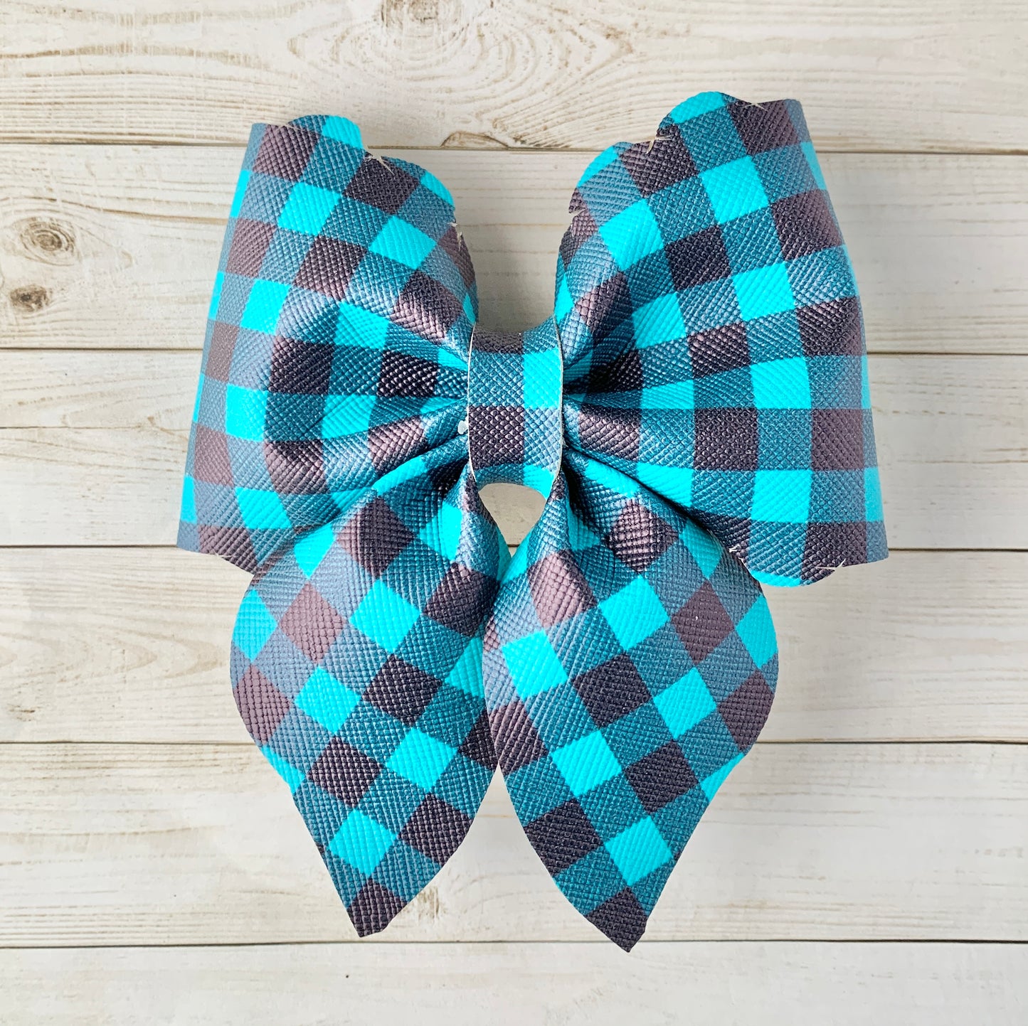 Buffalo Plaid Sailor Hair Bow Clip