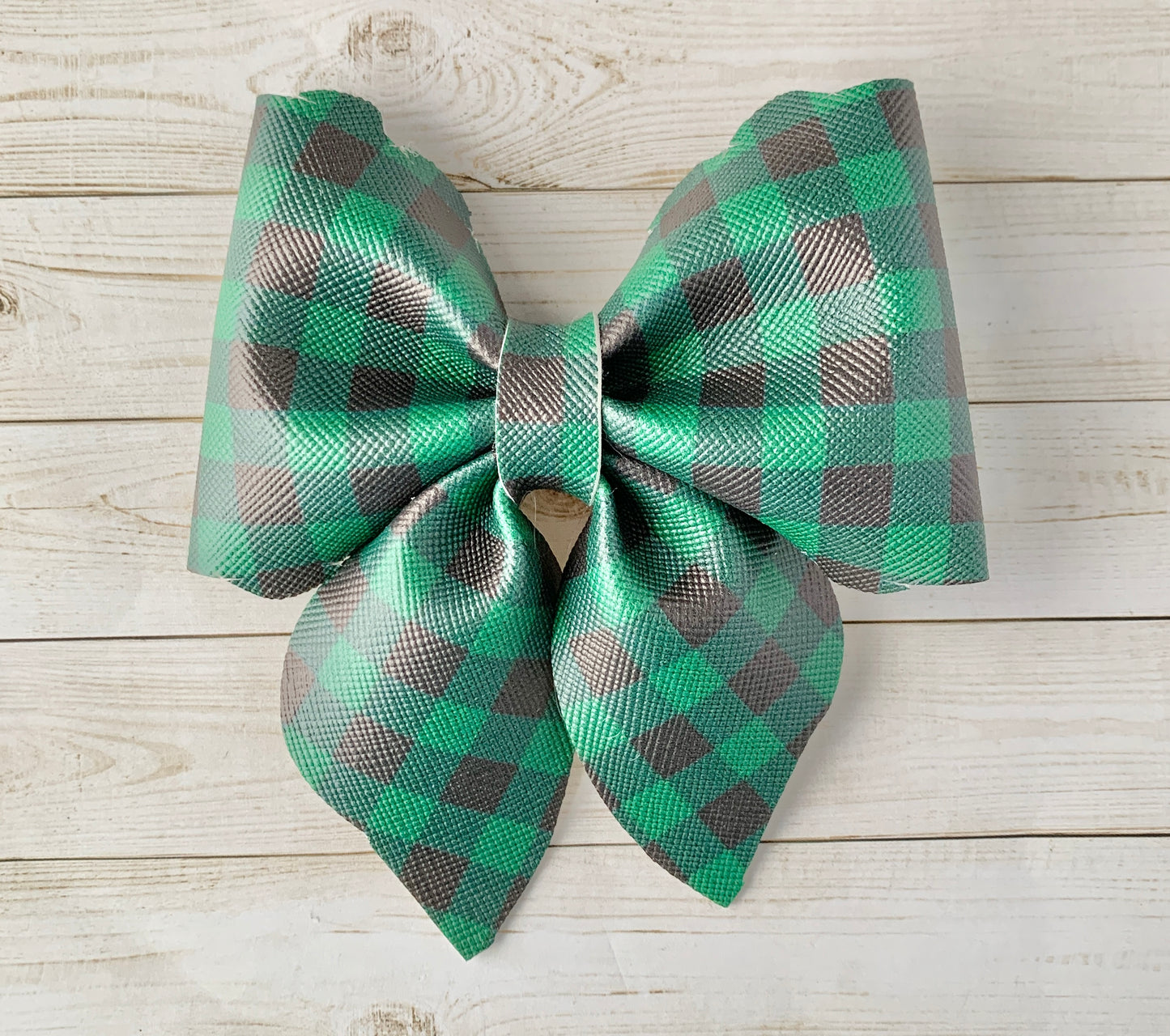 Buffalo Plaid Sailor Hair Bow Clip