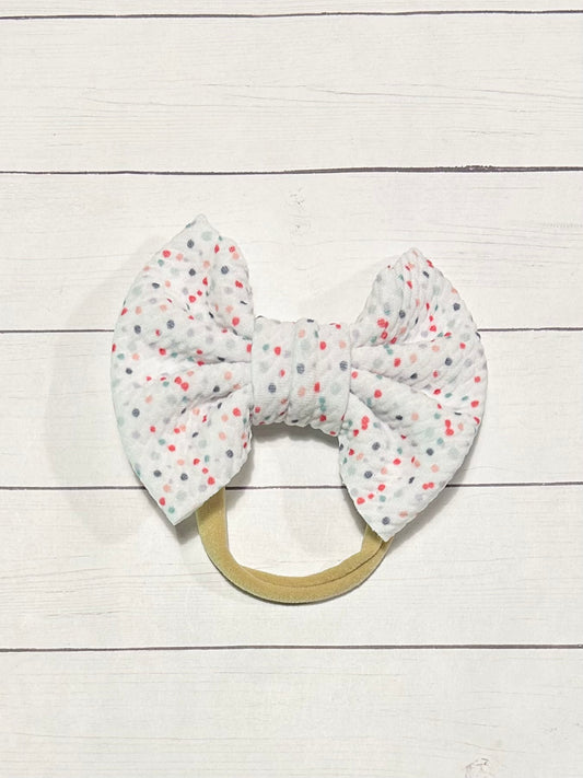 Polka Dot Baby Bow Headband