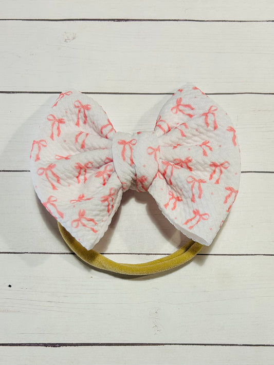 Pink Bow Baby Headband Bow