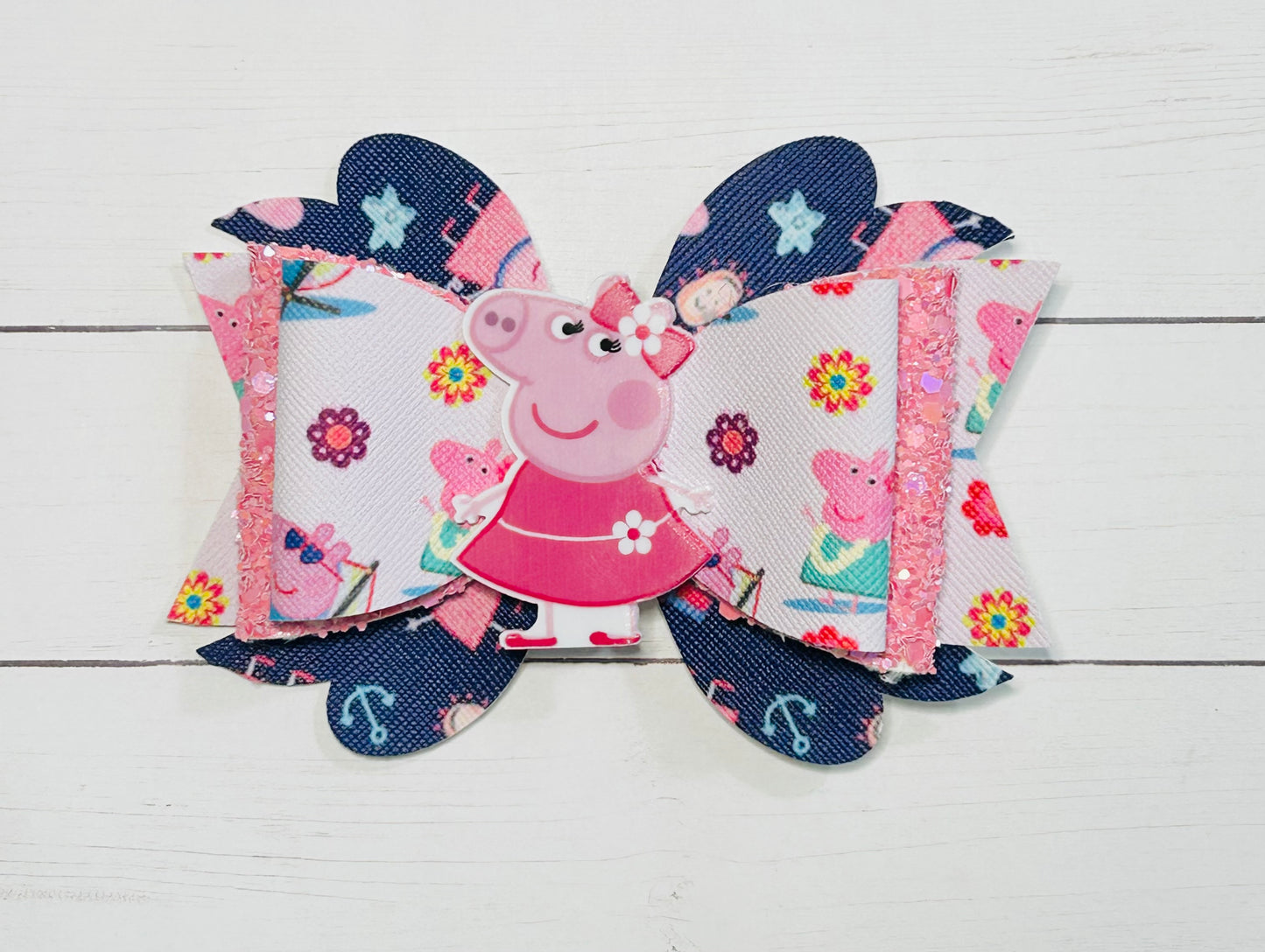 Peppa Pig Hair Bow Clip