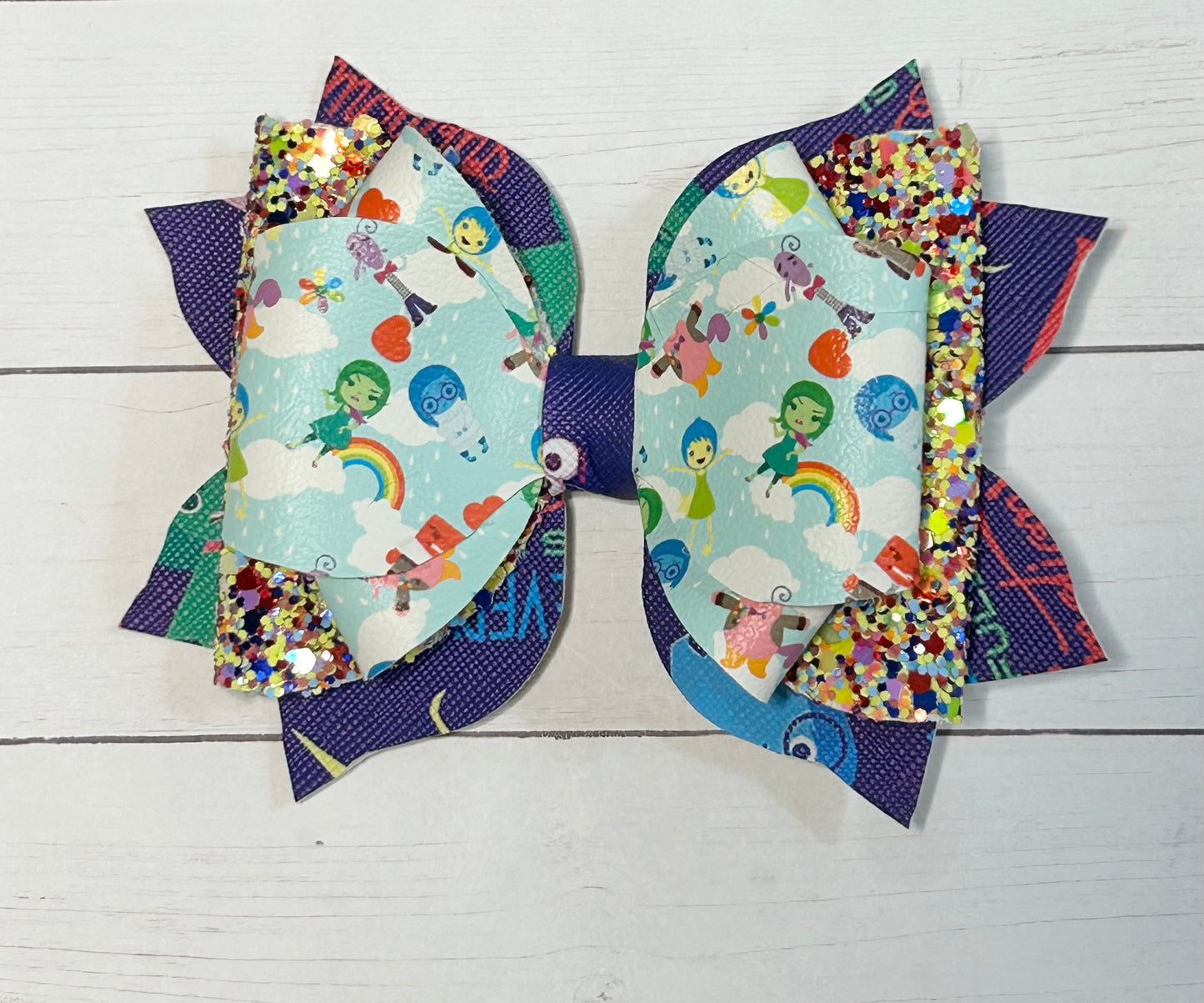 Inside Out Hair Bow Clip