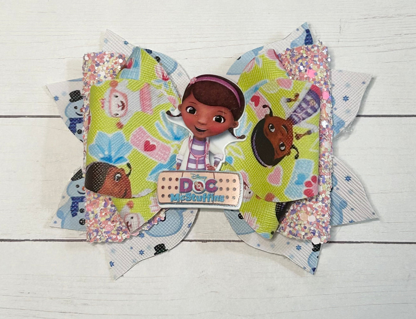 Doc McStuffins Glitter Hair Bow Clip