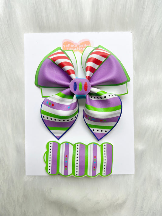 Toy Story Buzz Lightyear Hair Bow Clip Snap Clip Set