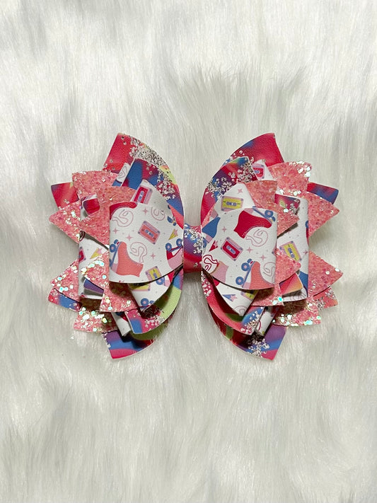 Barbie Roller Skates Hair Bow Clip