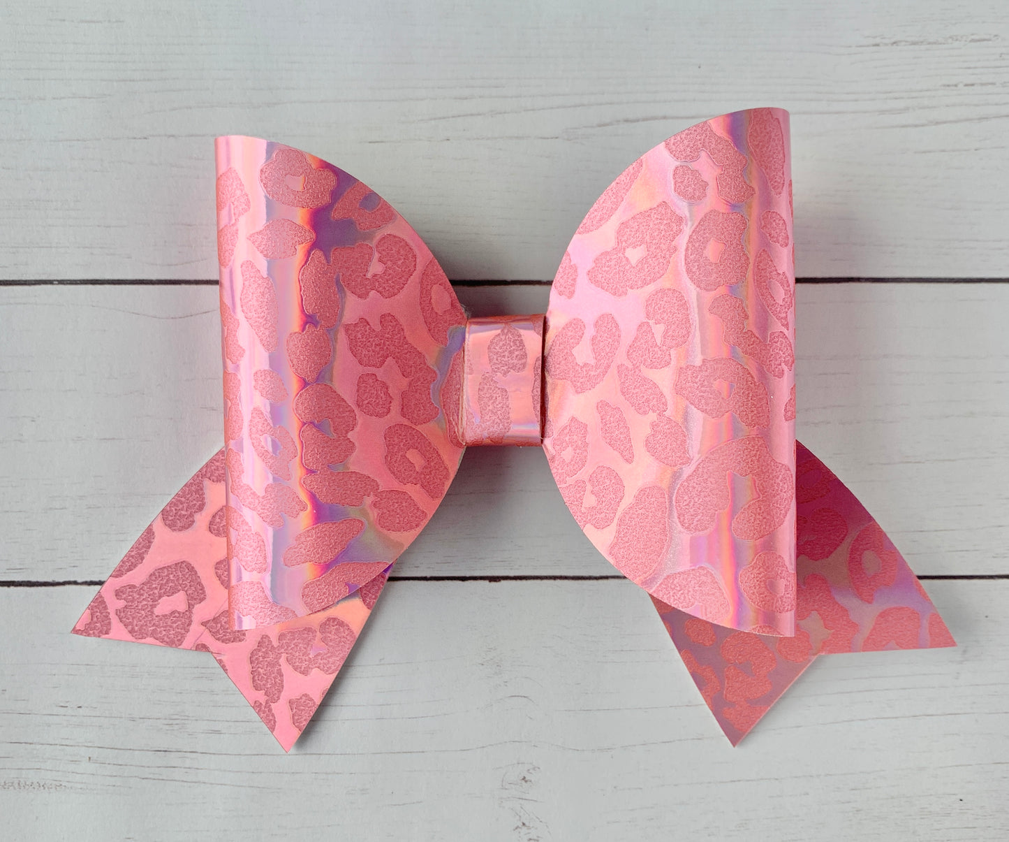 Holographic Leopard Print Sailor Hair Bow Clip