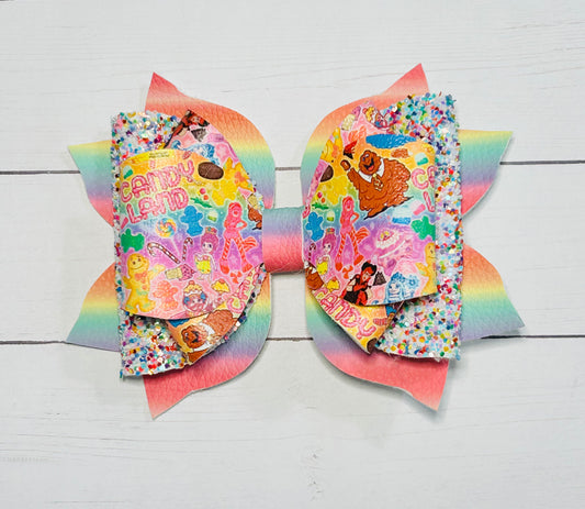 Candy Land Hair Bow Clip