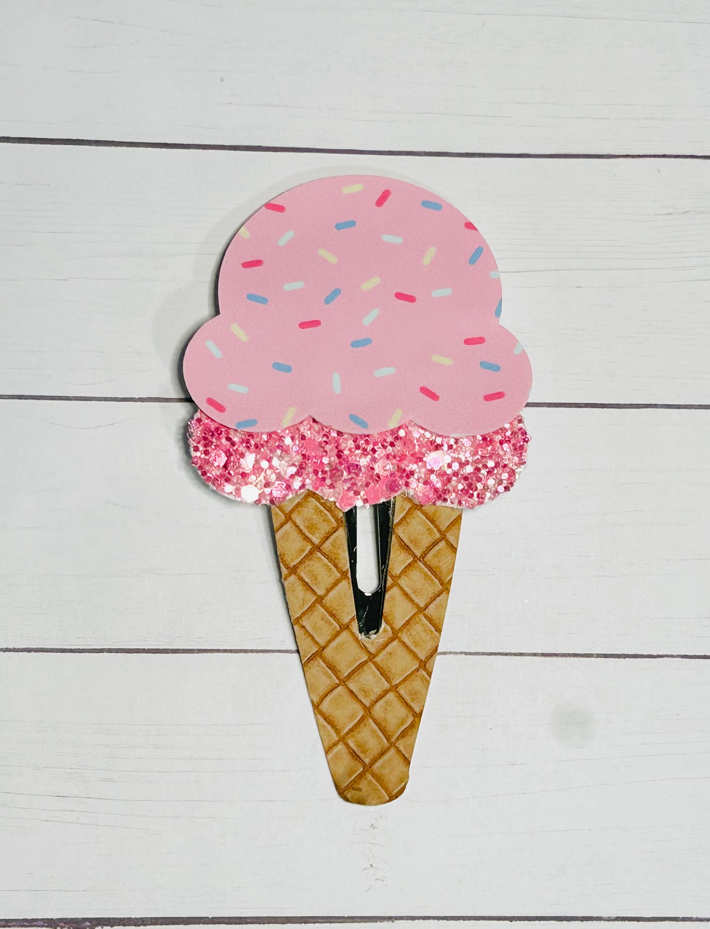 Ice Cream Cone Large Snap Clips