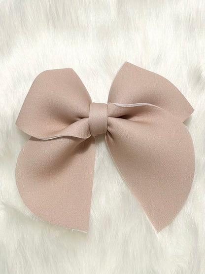 Neutral Large Sailor Hair Bow Clip