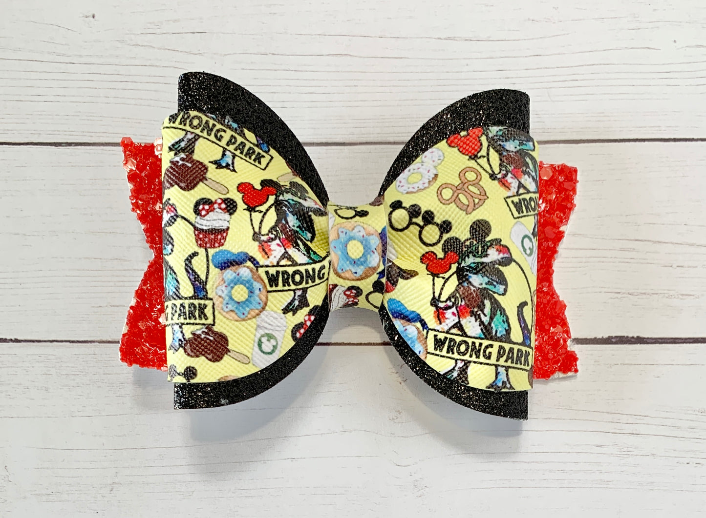 ‘Wrong Park’ Hair Bow Clip