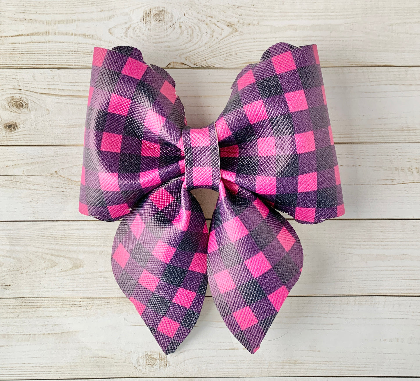 Buffalo Plaid Sailor Hair Bow Clip