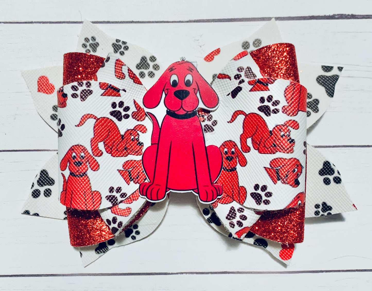 Clifford the Big Red Dog Hair Bow Clip