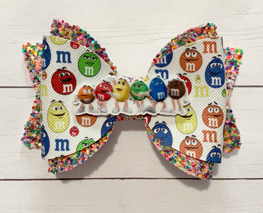 M & M’s Hair Bow Clip