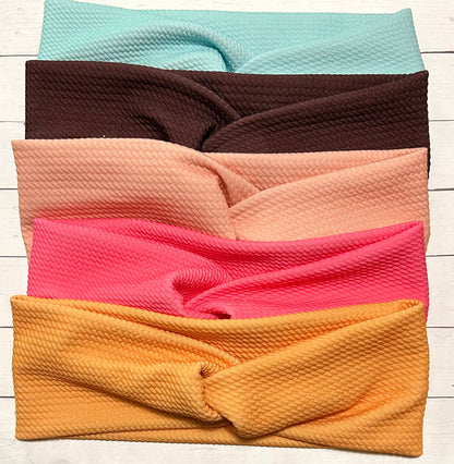 Adult Solid Twist Headbands