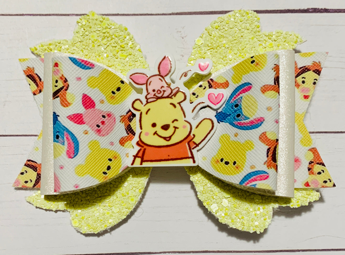 Winnie the Pooh Hair Bow Clip