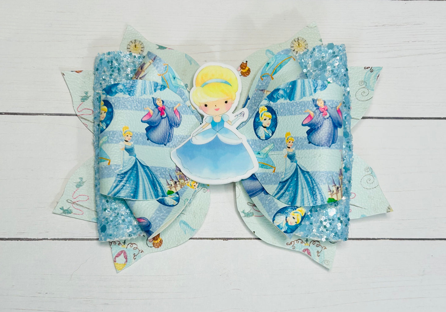 Princess Cinderella Hair Bow Clip