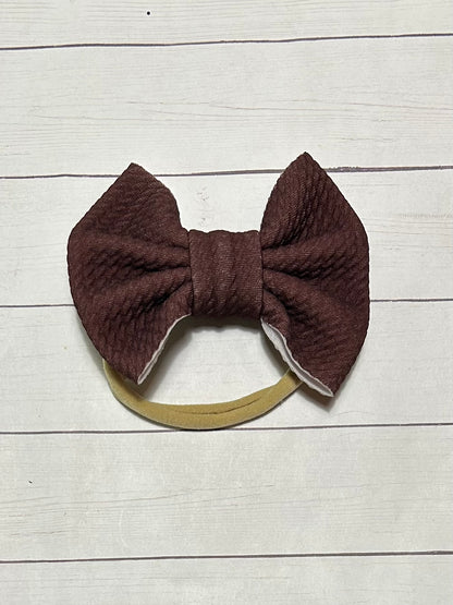 Solid Baby Headband Bow