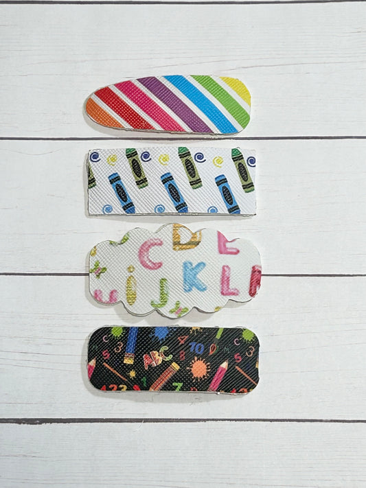 School Themed Snap Clip Set