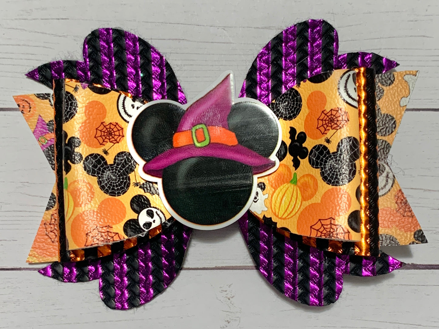 Halloween Minnie Mouse Witch Hair Bow Clip