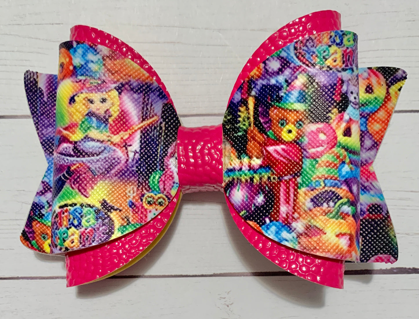 Halloween Lisa Frank Inspired Hair Bow Clip